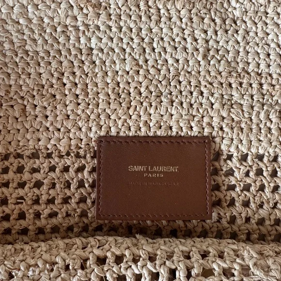 AUTHENTIC Yves Saint Laurent ICARE bag in raffia - Picture 5 of 7